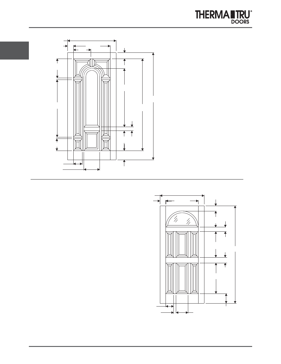 6/8 classic-craft oak doors | Therma-Tru COMP 3 Classic Craft Door Panel Dimensions - U1 Revised User Manual | Page 32 / 68