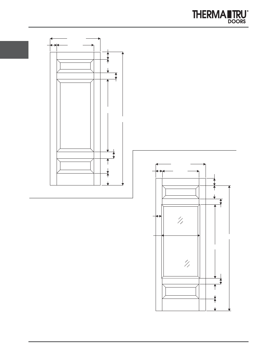 8/0 classic-craft oak doors | Therma-Tru COMP 3 Classic Craft Door Panel Dimensions - U1 Revised User Manual | Page 38 / 68
