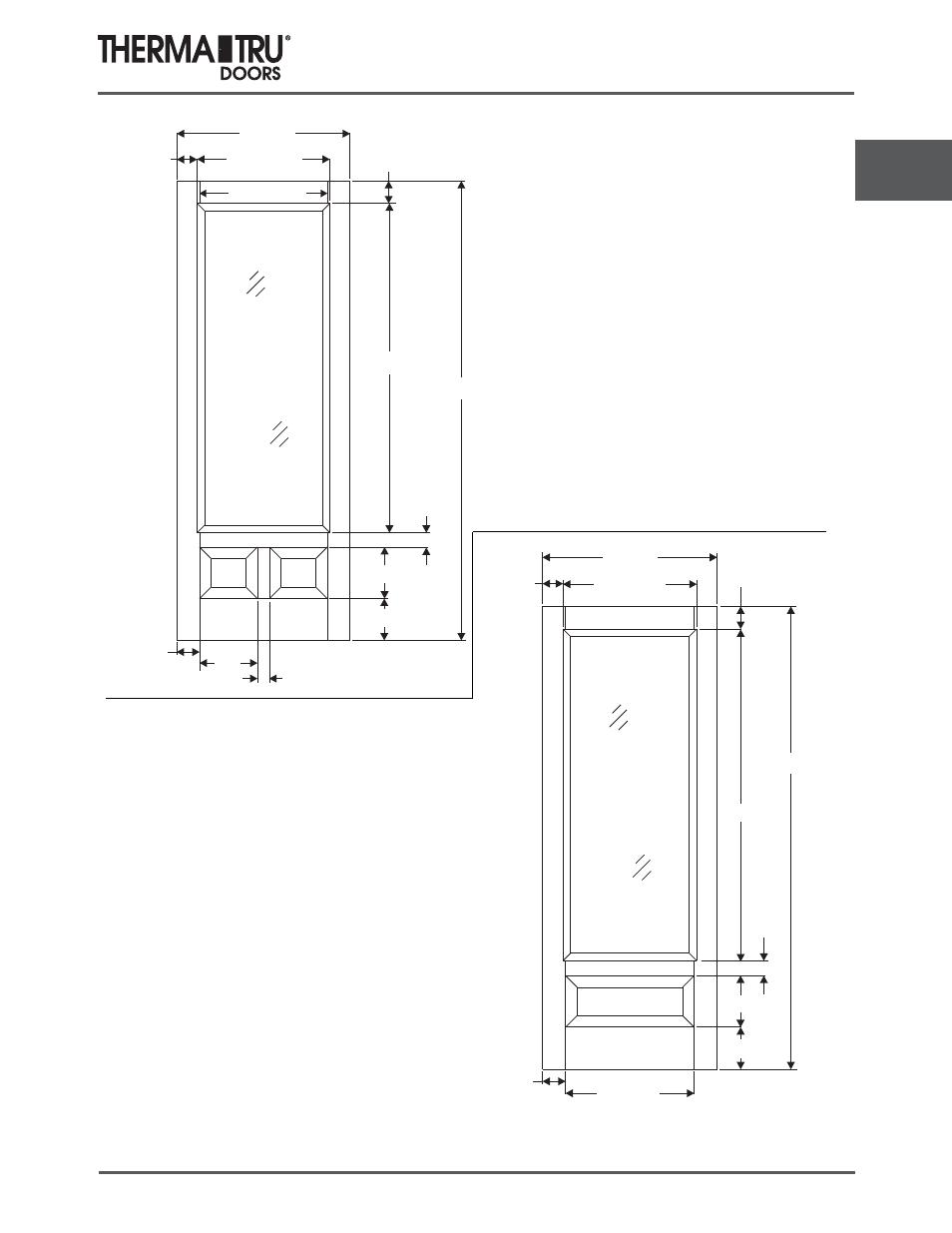 8/0 classic-craft oak doors | Therma-Tru COMP 3 Classic Craft Door Panel Dimensions - U1 Revised User Manual | Page 39 / 68