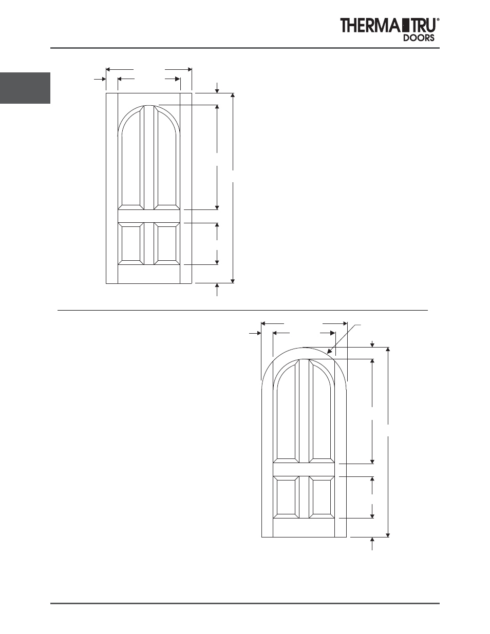 6/8 classic-craft rustic doors | Therma-Tru COMP 3 Classic Craft Door Panel Dimensions - U1 Revised User Manual | Page 40 / 68