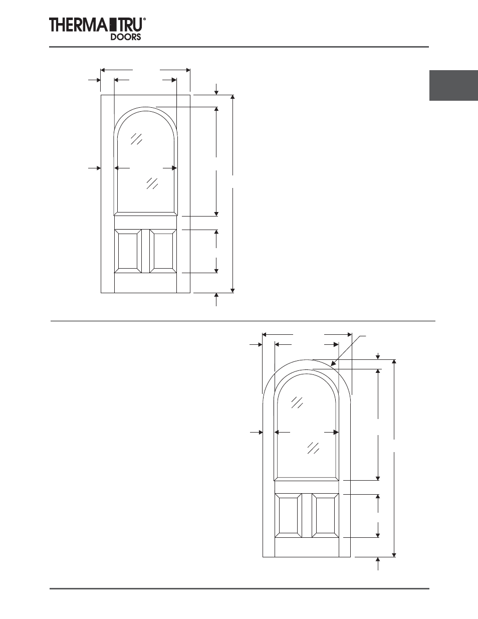 6/8 classic-craft rustic doors | Therma-Tru COMP 3 Classic Craft Door Panel Dimensions - U1 Revised User Manual | Page 41 / 68