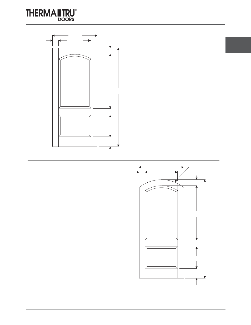 6/8 classic-craft rustic doors | Therma-Tru COMP 3 Classic Craft Door Panel Dimensions - U1 Revised User Manual | Page 43 / 68