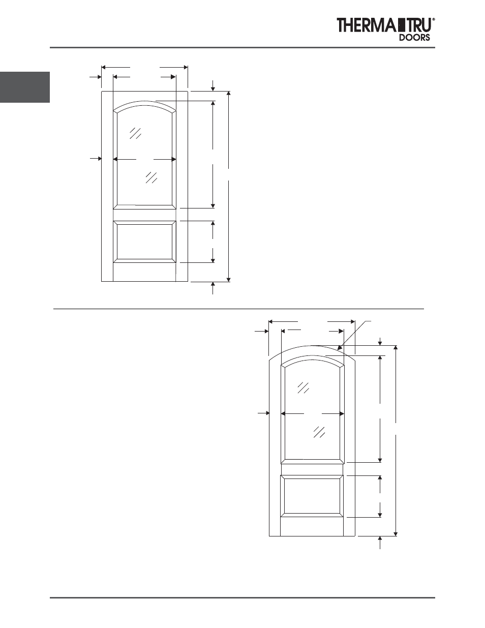 6/8 classic-craft rustic doors | Therma-Tru COMP 3 Classic Craft Door Panel Dimensions - U1 Revised User Manual | Page 44 / 68