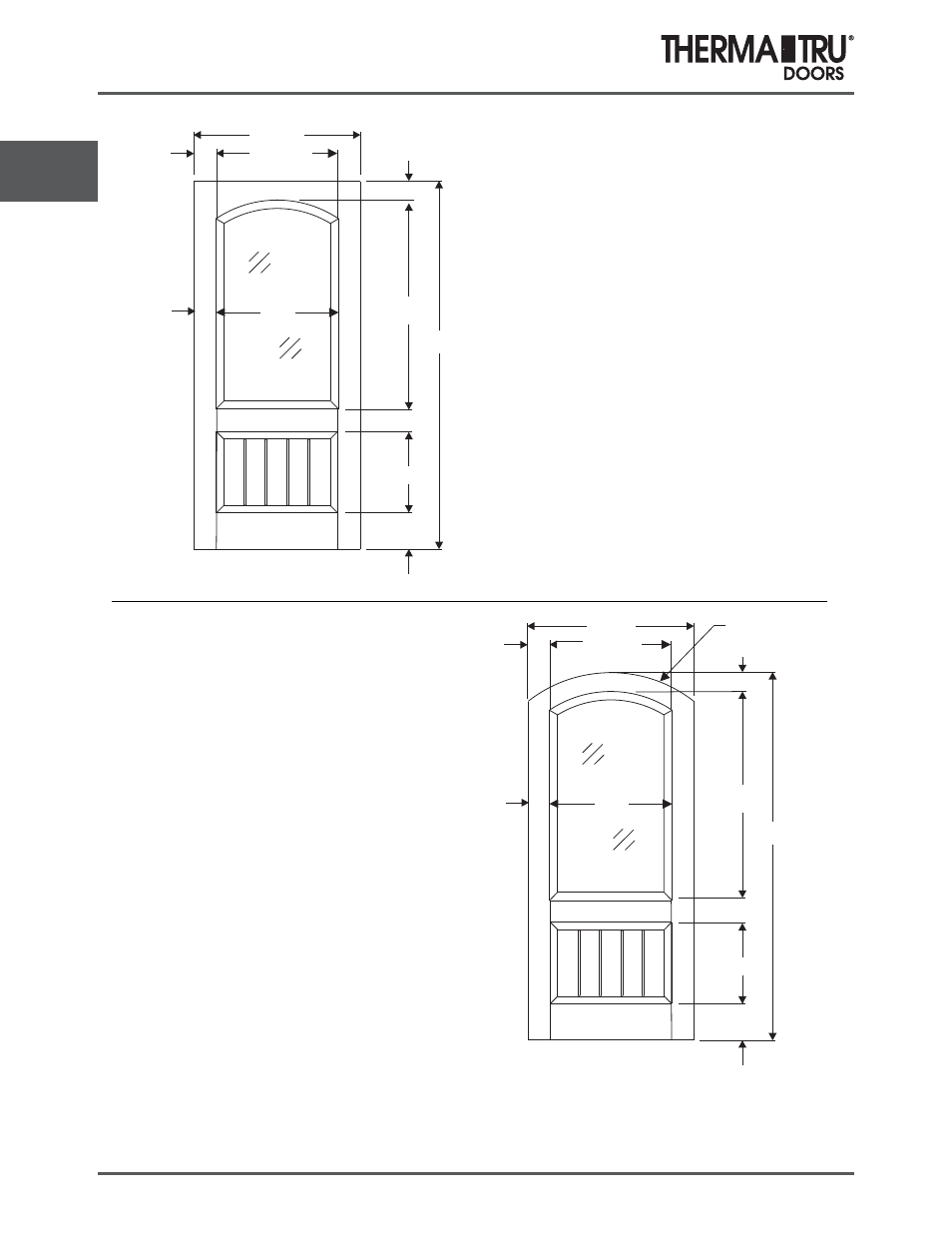 6/8 classic-craft rustic doors | Therma-Tru COMP 3 Classic Craft Door Panel Dimensions - U1 Revised User Manual | Page 46 / 68