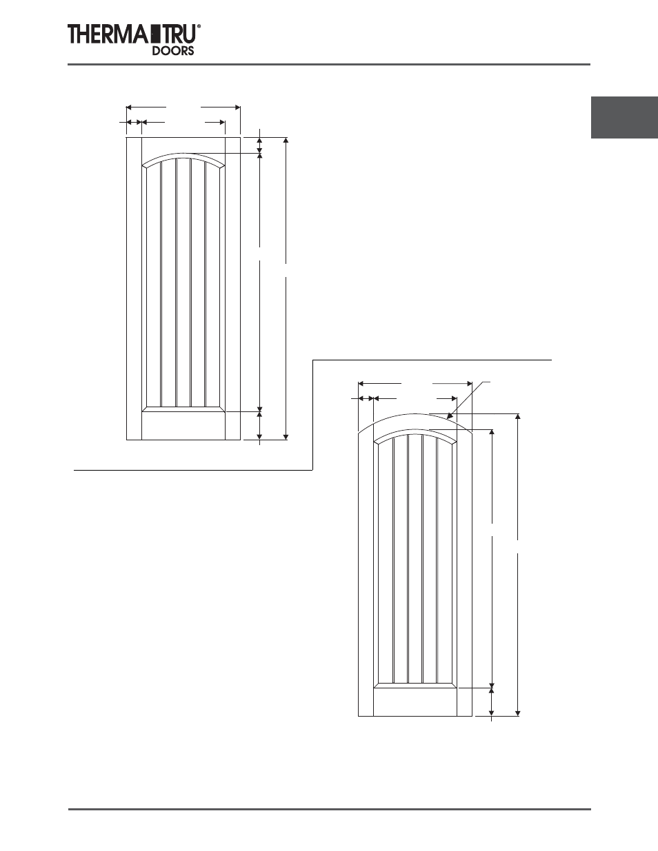 8/0 classic-craft rustic doors | Therma-Tru COMP 3 Classic Craft Door Panel Dimensions - U1 Revised User Manual | Page 51 / 68