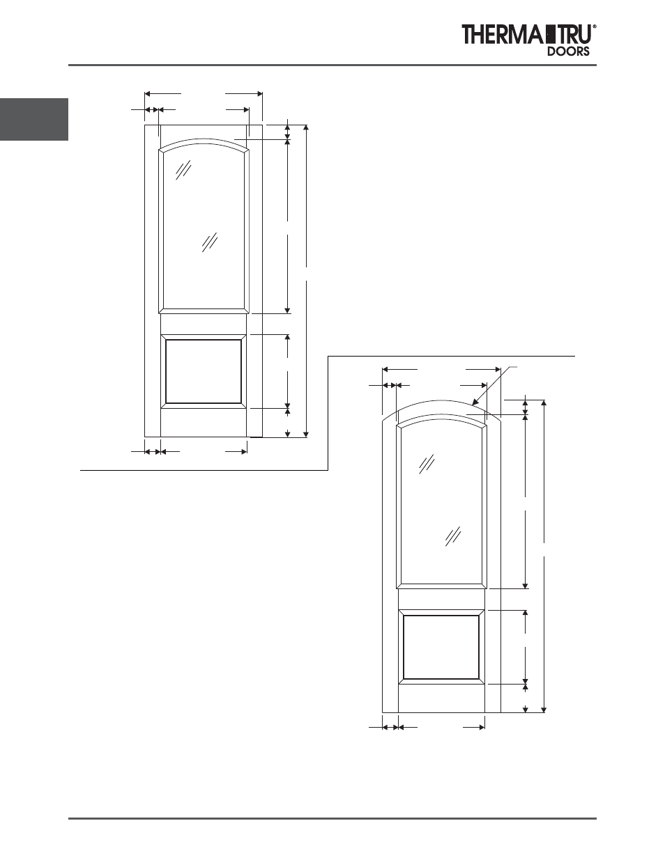 8/0 classic-craft rustic doors | Therma-Tru COMP 3 Classic Craft Door Panel Dimensions - U1 Revised User Manual | Page 56 / 68