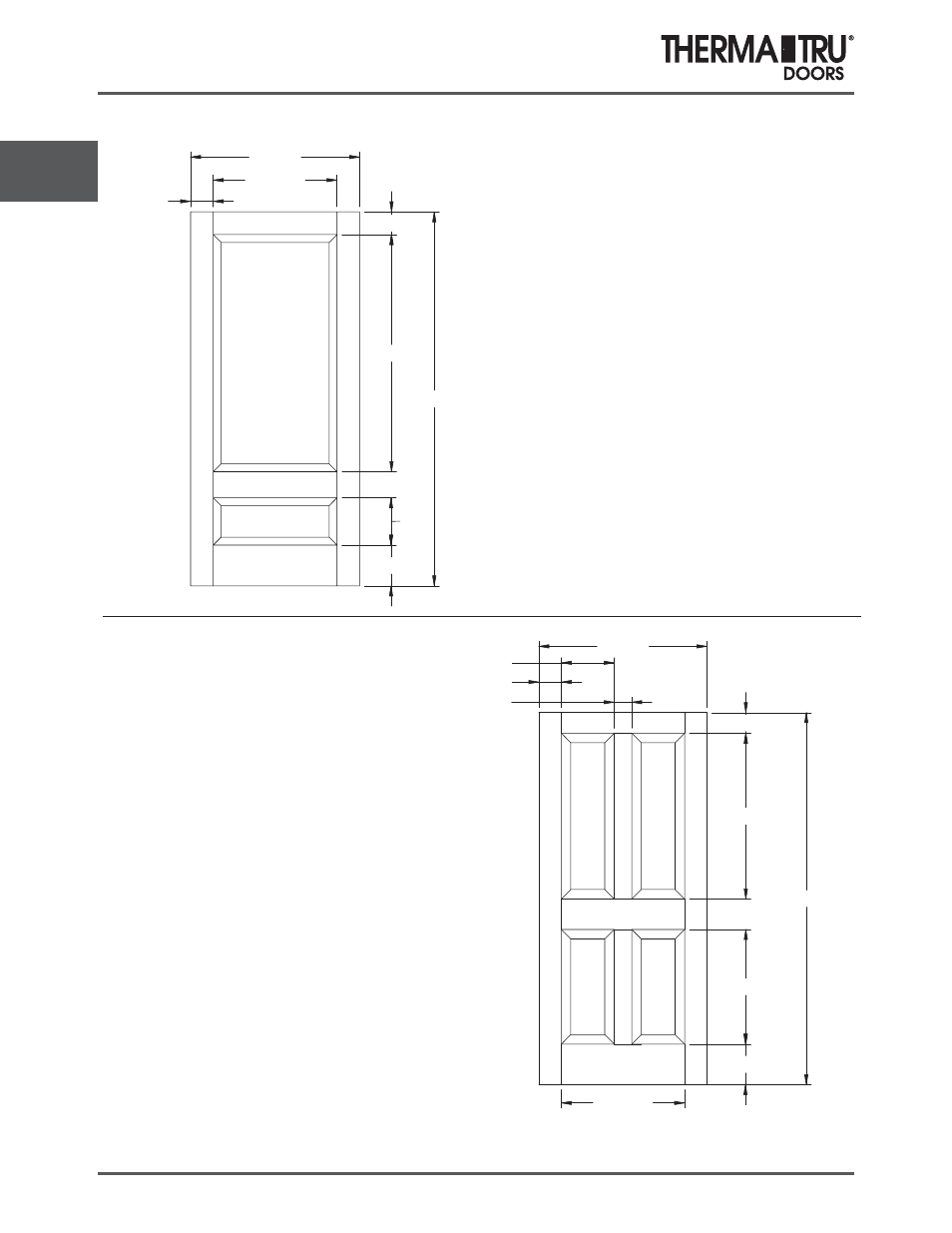 6/8 classic-craft canvas doors | Therma-Tru COMP 3 Classic Craft Door Panel Dimensions - U1 Revised User Manual | Page 6 / 68