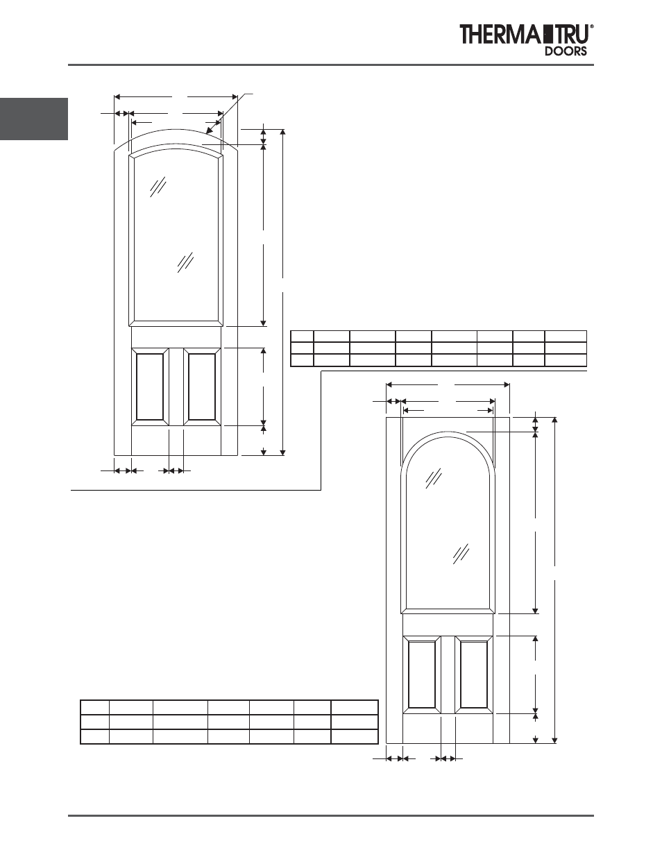8/0 classic-craft rustic doors | Therma-Tru COMP 3 Classic Craft Door Panel Dimensions - U1 Revised User Manual | Page 62 / 68