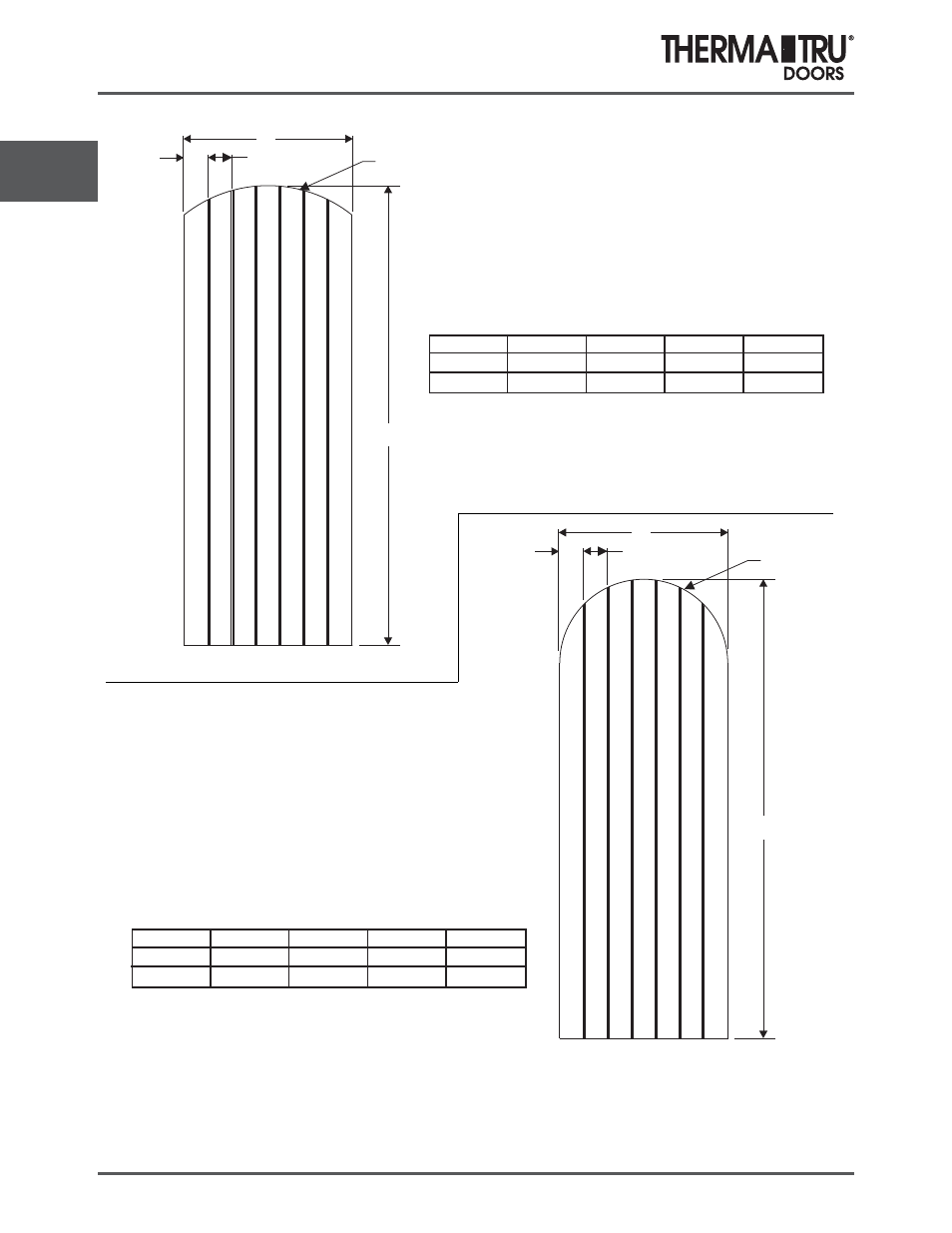 8/0 classic-craft rustic doors | Therma-Tru COMP 3 Classic Craft Door Panel Dimensions - U1 Revised User Manual | Page 64 / 68
