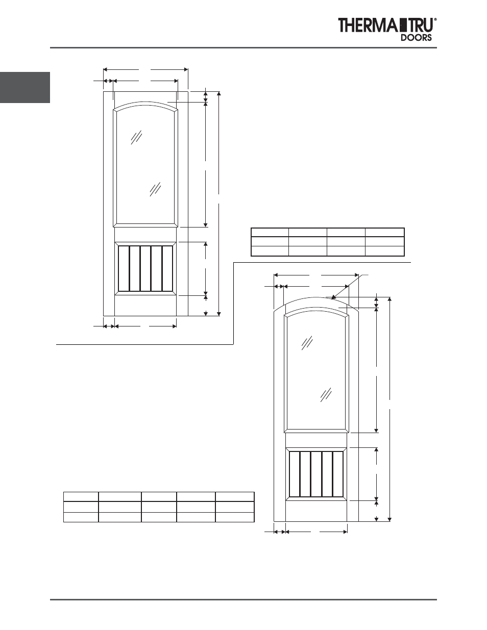 8/0 classic-craft rustic doors | Therma-Tru COMP 3 Classic Craft Door Panel Dimensions - U1 Revised User Manual | Page 66 / 68