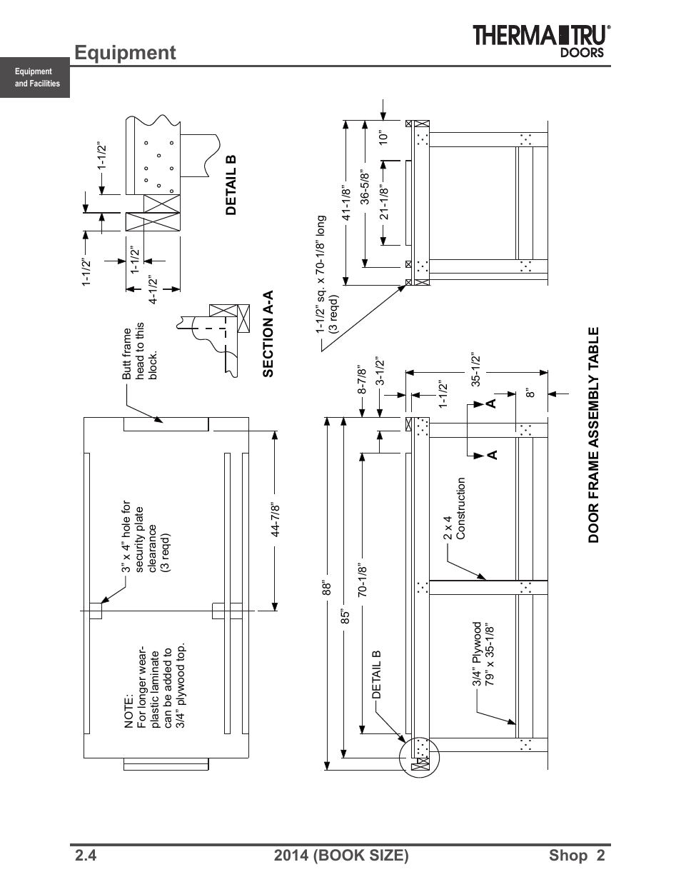 Equipment | Therma-Tru SHOP 2 Equipment and Facilities - Book Size User Manual | Page 4 / 9