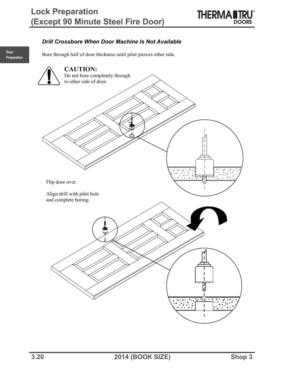 Therma-Tru SHOP 3 Door Preparation - Book Size User Manual | Page 20 / 65