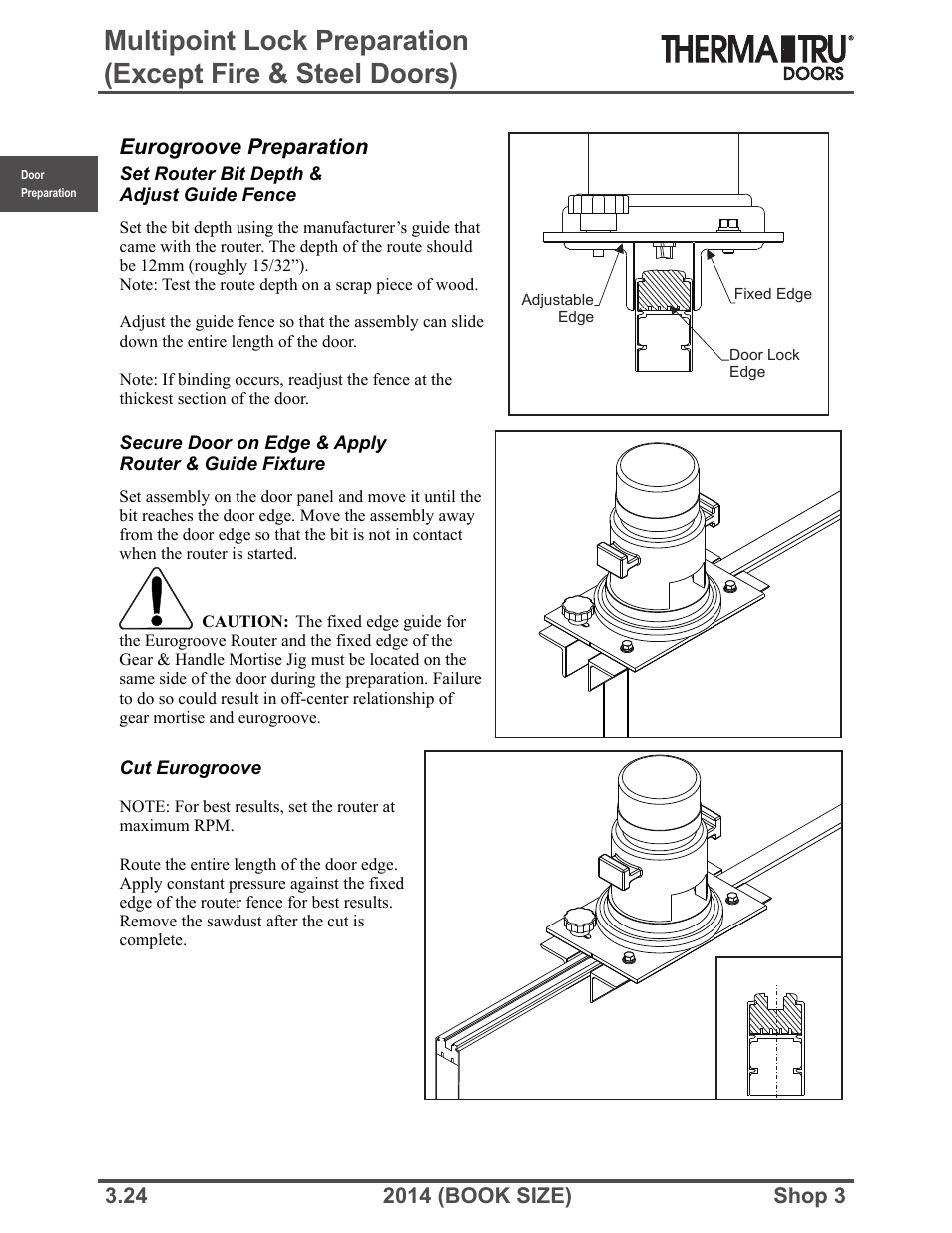 Therma-Tru SHOP 3 Door Preparation - Book Size User Manual | Page 24 / 65