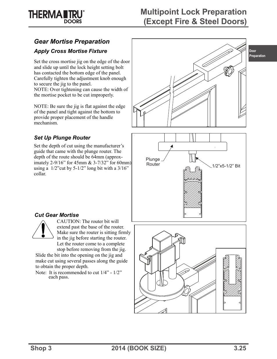 Therma-Tru SHOP 3 Door Preparation - Book Size User Manual | Page 25 / 65