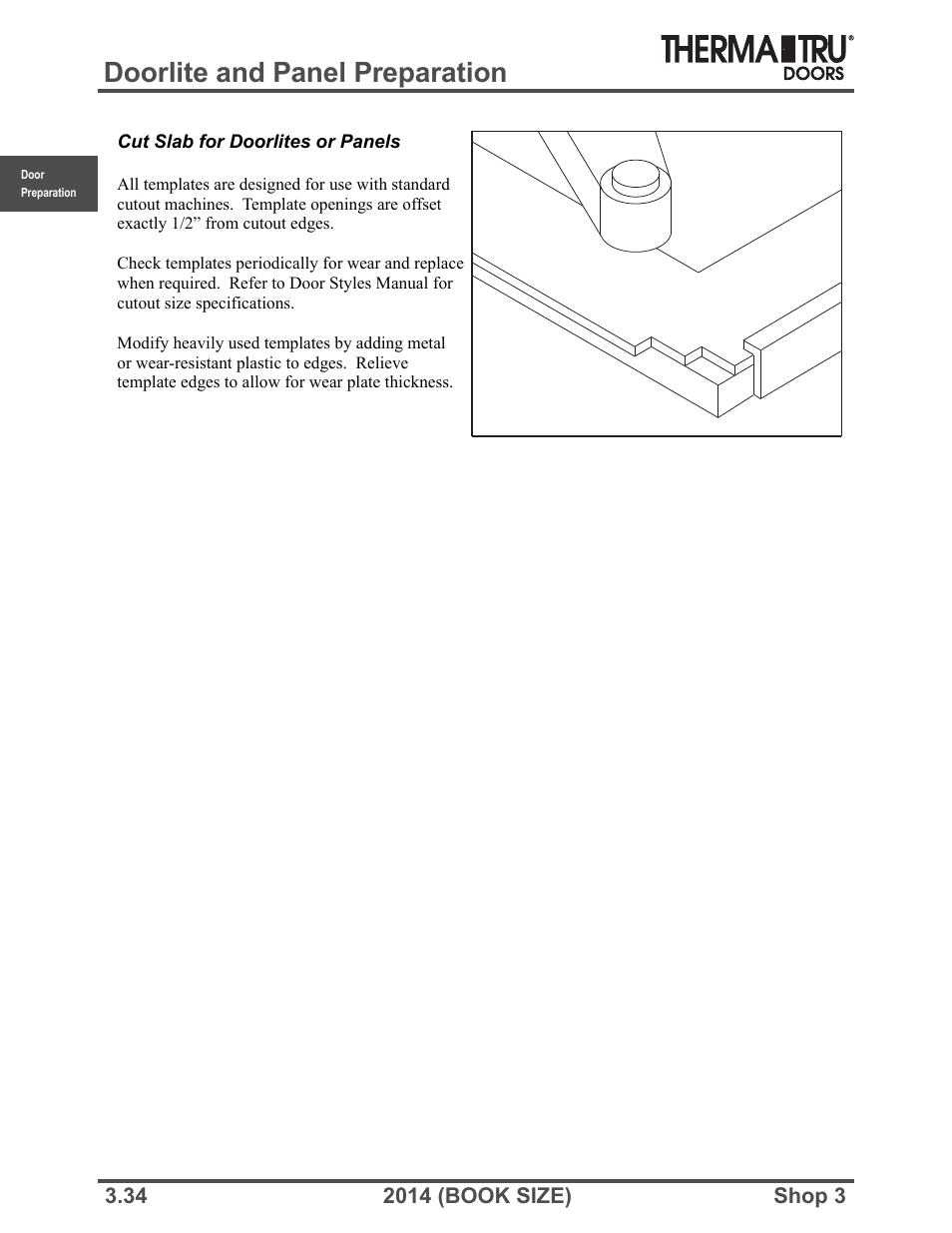 Doorlite and panel preparation | Therma-Tru SHOP 3 Door Preparation - Book Size User Manual | Page 34 / 65