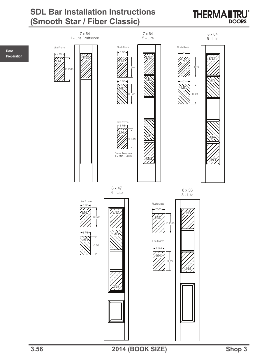 Therma-Tru SHOP 3 Door Preparation - Book Size User Manual | Page 56 / 65