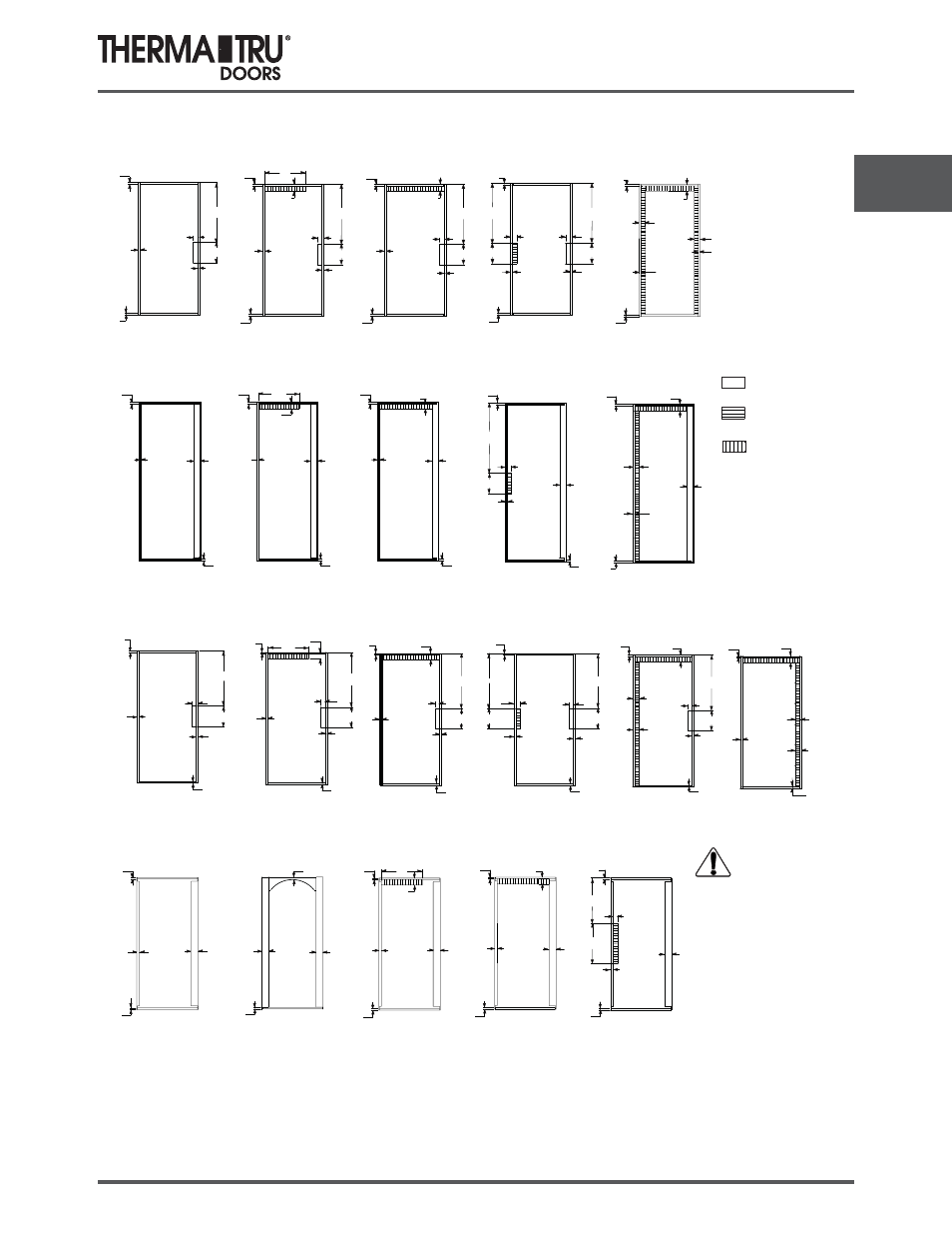 8/0 smooth star and fiber classic blocking options, Steel blocking options, Classic craft blocking options | Door preparation | Therma-Tru SHOP 3 Door Preparation - U1 Revised User Manual | Page 3 / 65