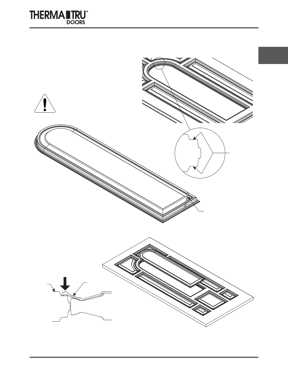 Classic-craft panel installation | Therma-Tru SHOP 3 Door Preparation - U1 Revised User Manual | Page 31 / 65