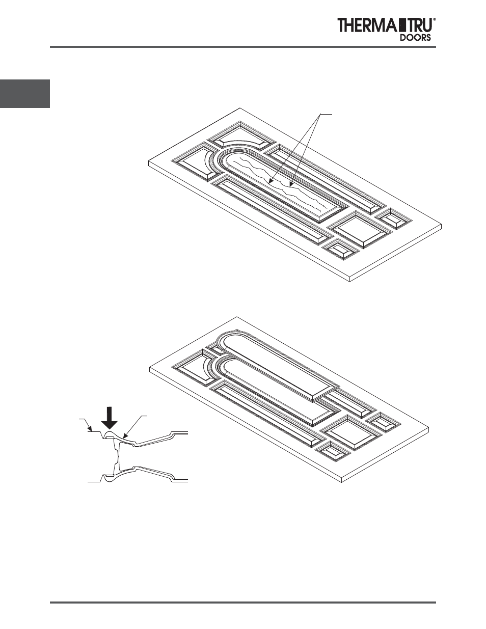 Classic-craft panel installation | Therma-Tru SHOP 3 Door Preparation - U1 Revised User Manual | Page 32 / 65