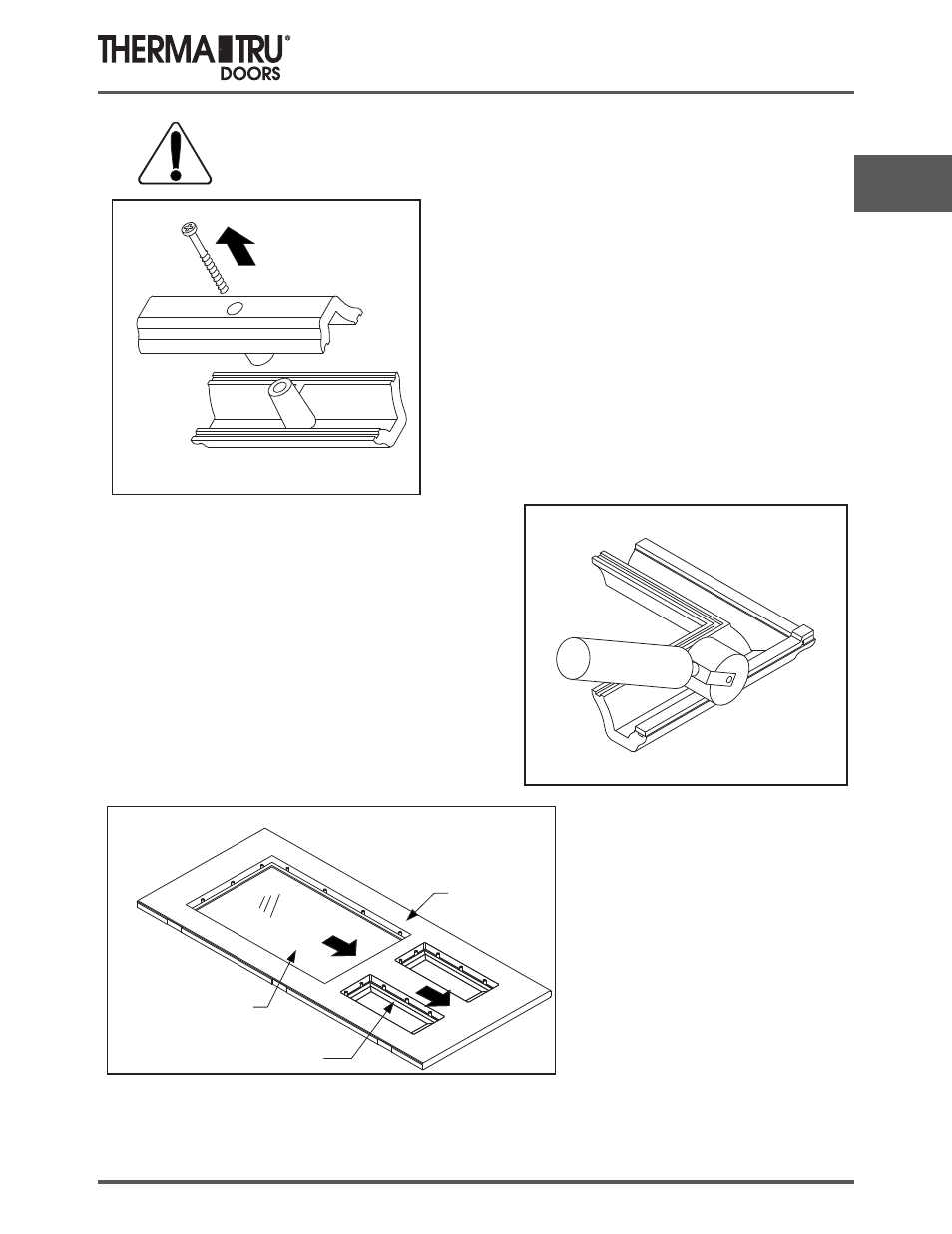 Doorlite & designline panel installation | Therma-Tru SHOP 3 Door Preparation - U1 Revised User Manual | Page 35 / 65