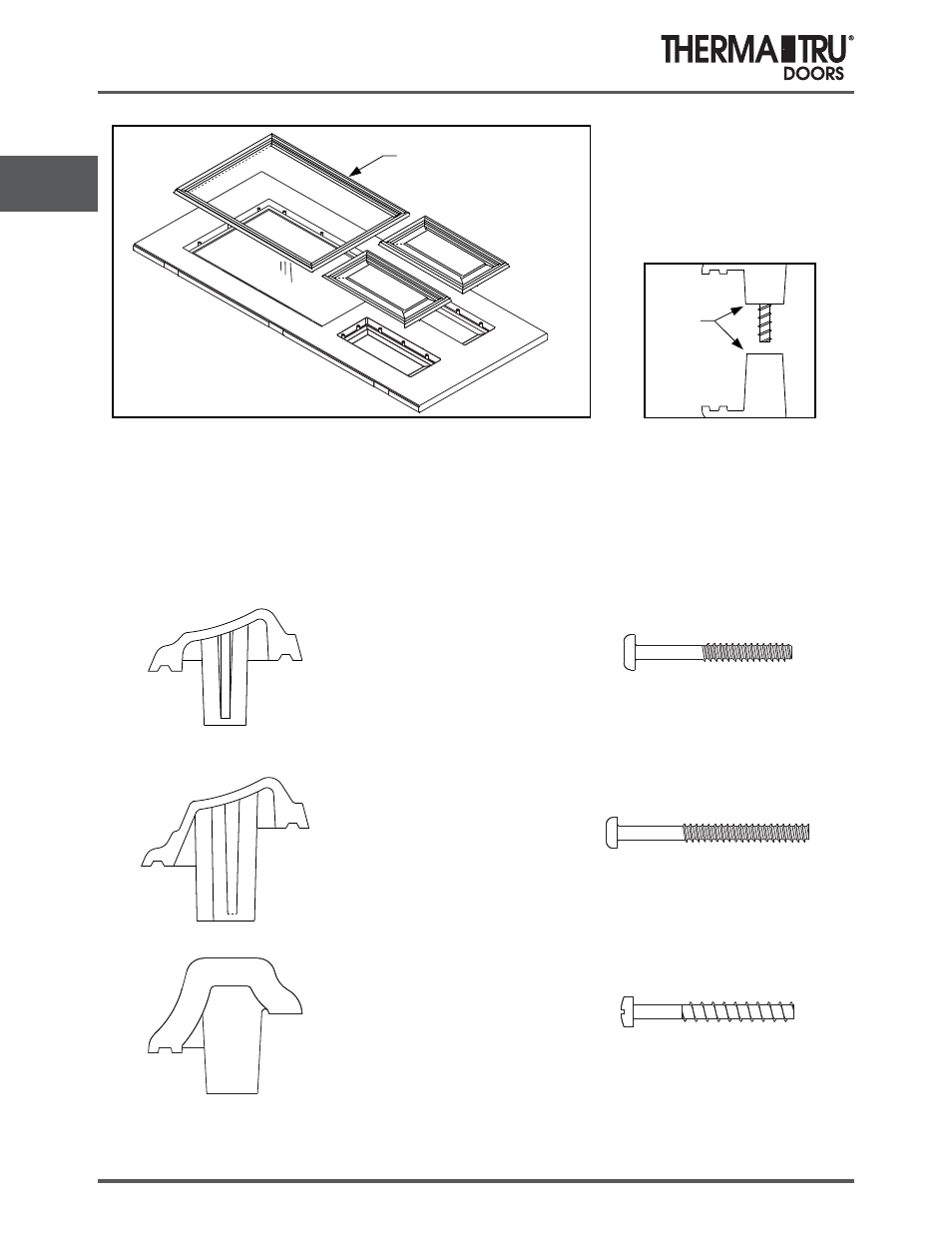 Doorlite & designline panel installation | Therma-Tru SHOP 3 Door Preparation - U1 Revised User Manual | Page 36 / 65