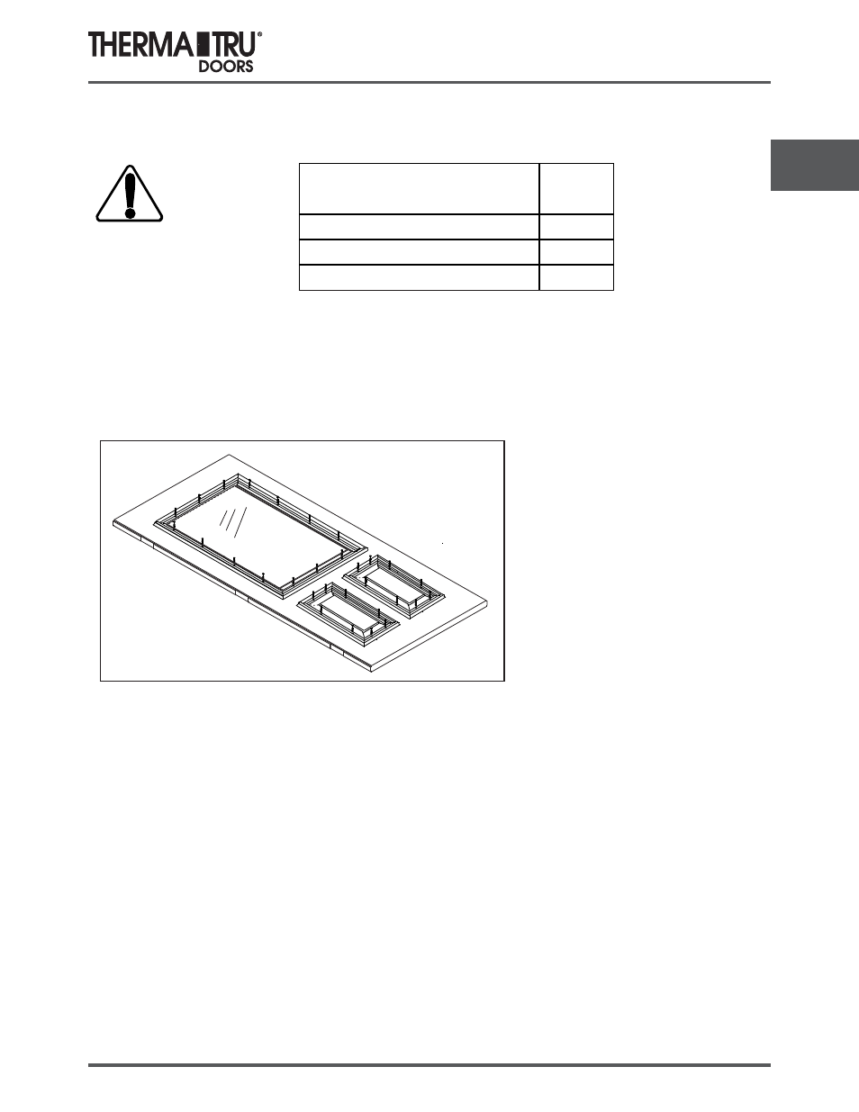 Doorlite & designline panel installation | Therma-Tru SHOP 3 Door Preparation - U1 Revised User Manual | Page 39 / 65