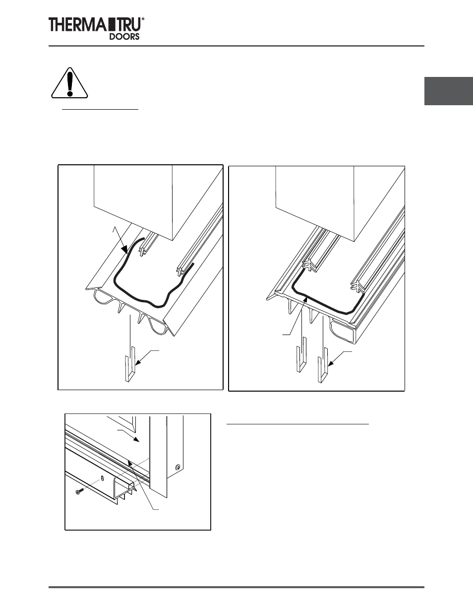 Door bottom selection & installation | Therma-Tru SHOP 3 Door Preparation - U1 Revised User Manual | Page 45 / 65