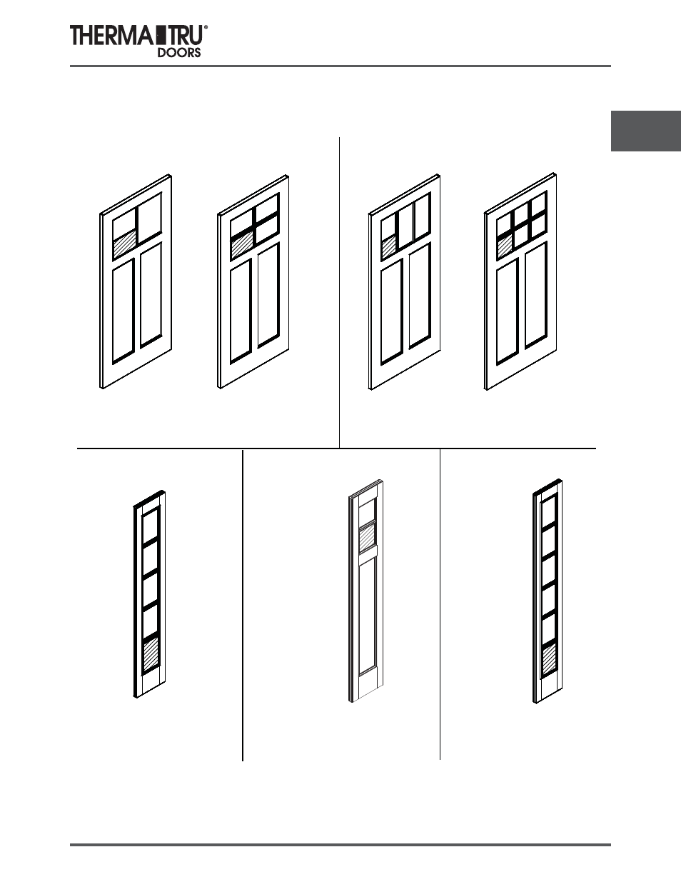 Lite divider installation (classic-craft) | Therma-Tru SHOP 3 Door Preparation - U1 Revised User Manual | Page 51 / 65