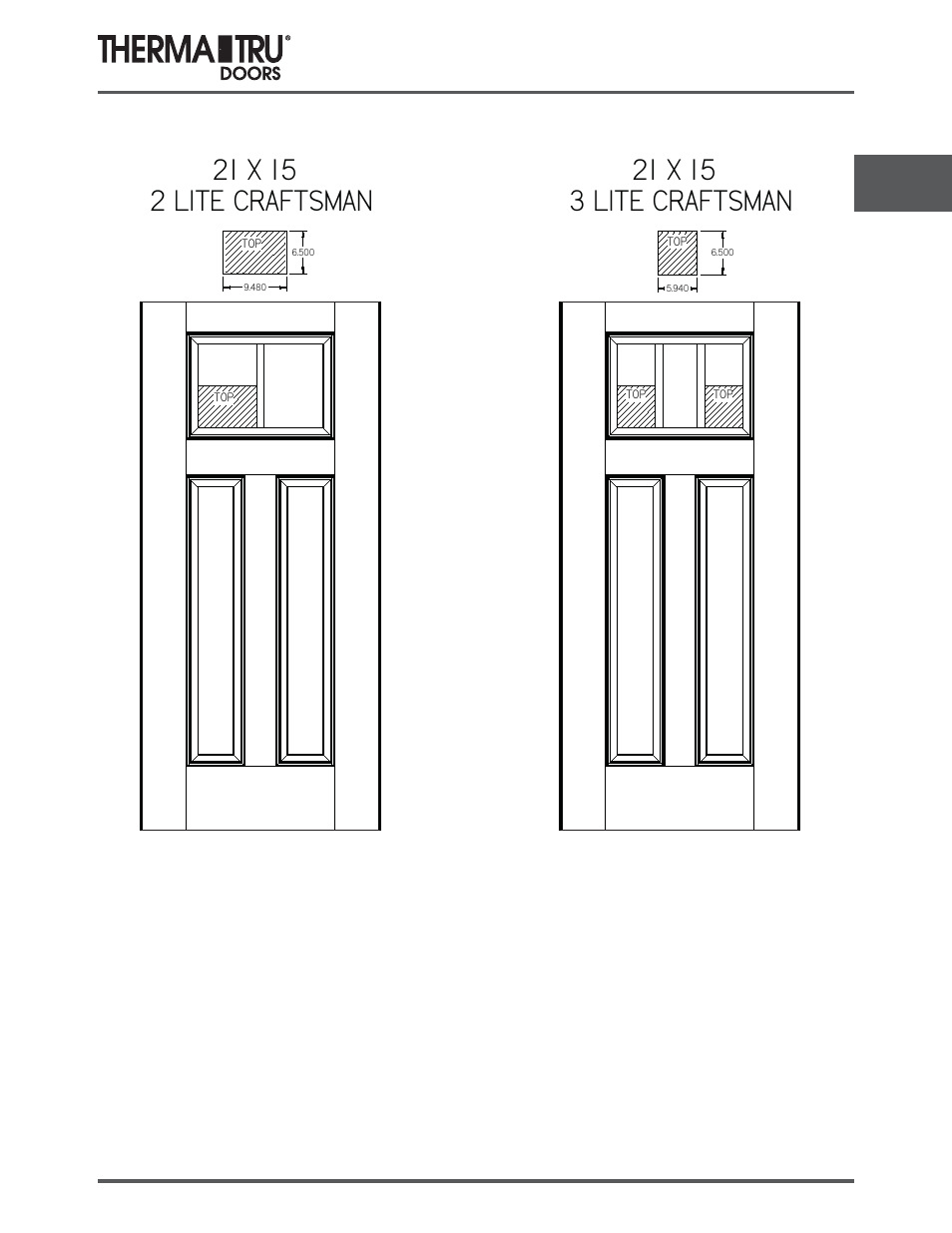 Therma-Tru SHOP 3 Door Preparation - U1 Revised User Manual | Page 55 / 65