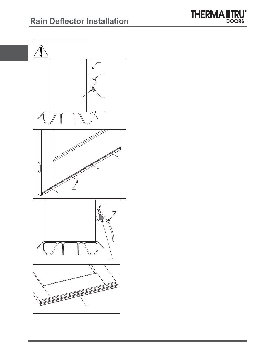 5dlq'hàhfwru,qvwdoodwlrq | Therma-Tru SHOP 3 Door Preparation - U1 Revised User Manual | Page 60 / 65