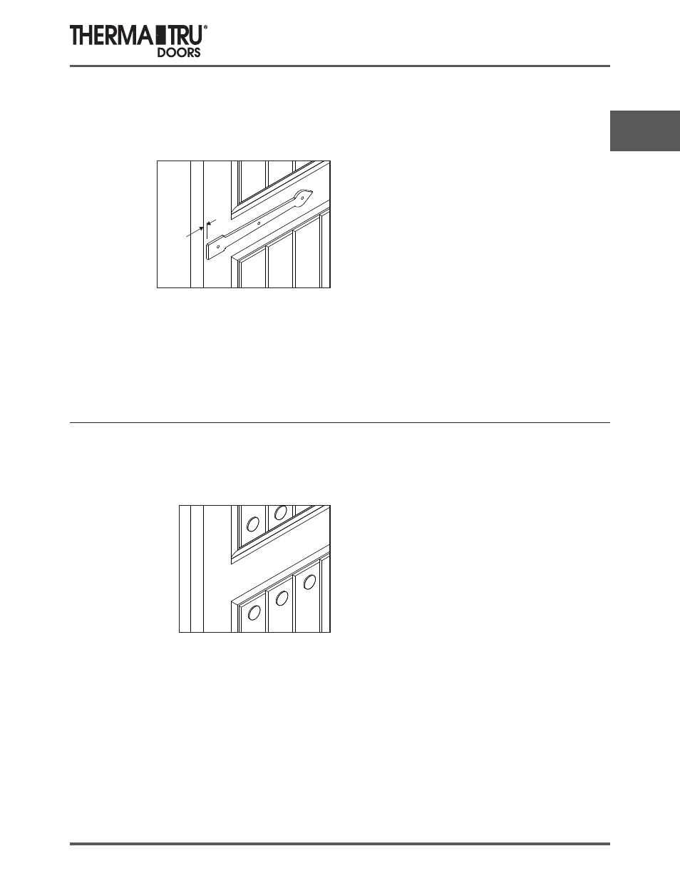 Decorative hinge strap & clavos application | Therma-Tru SHOP 3 Door Preparation - U1 Revised User Manual | Page 61 / 65