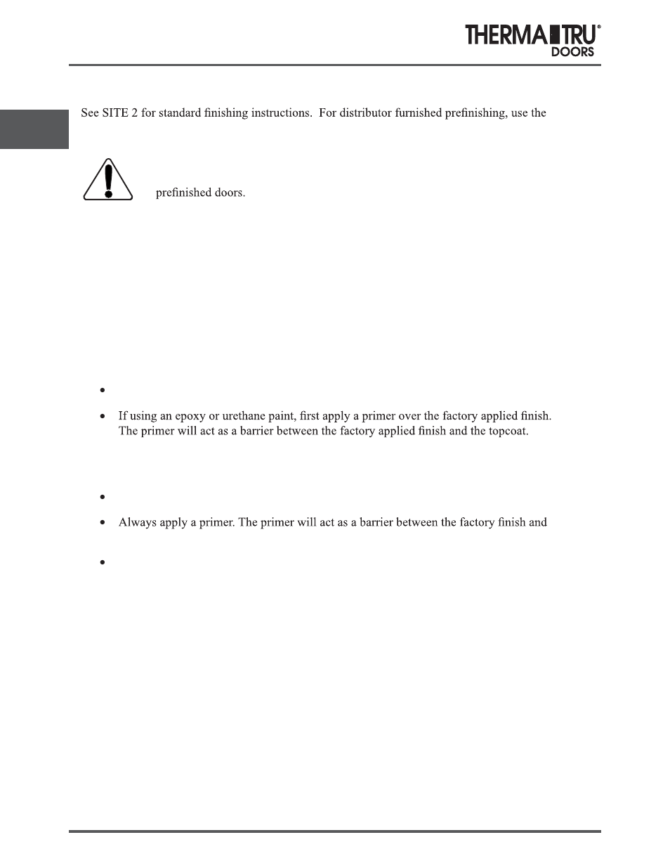 Special shop painting | Therma-Tru SHOP 3 Door Preparation - U1 Revised User Manual | Page 64 / 65
