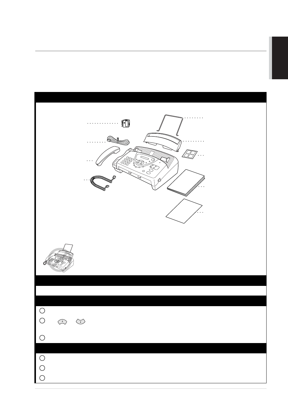 Preparation and simple use guide, Simple steps to prepare and use the machine | Brother FAX-727 User Manual | Page 10 / 125