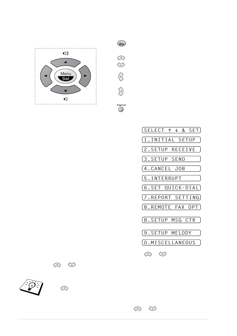 Menu mode & menu selection table | Brother FAX-727 User Manual | Page 109 / 125