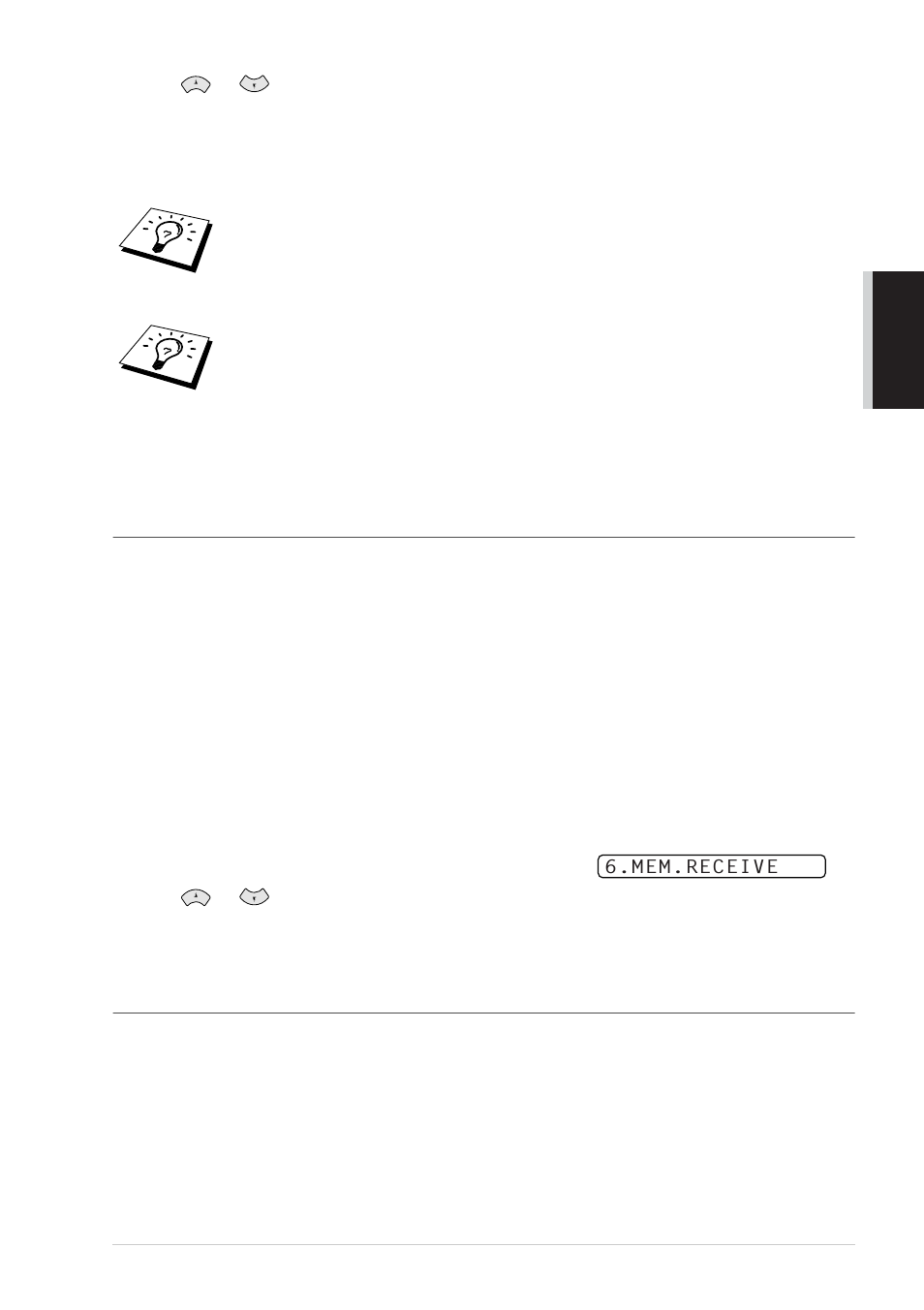 Reception into memory, Printing a fax from memory (only for fax-717/727) | Brother FAX-727 User Manual | Page 36 / 125