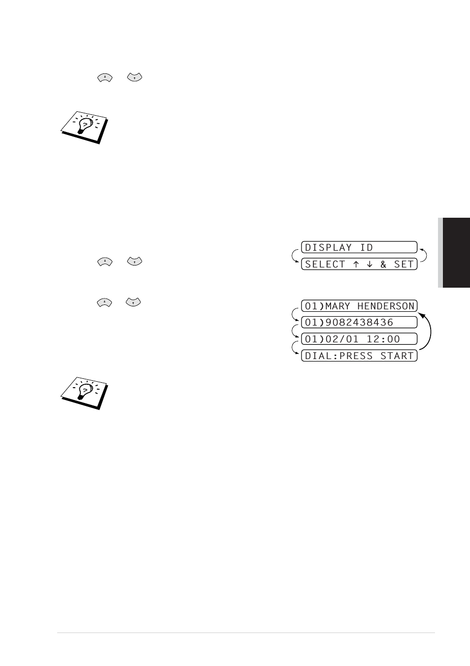 Returning a call from the log | Brother FAX-727 User Manual | Page 62 / 125