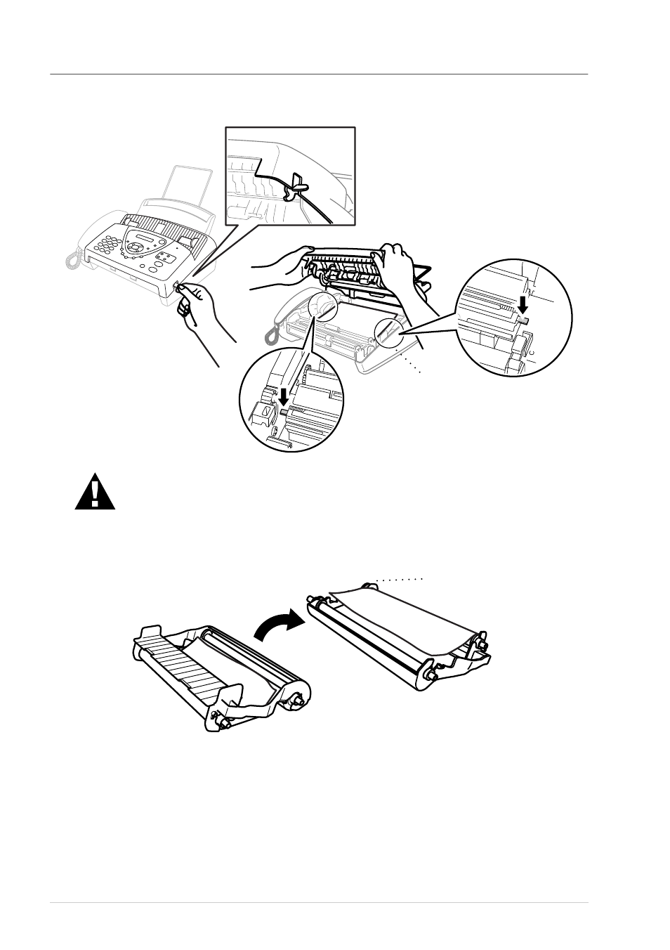 Changing the ribbon | Brother FAX-727 User Manual | Page 95 / 125