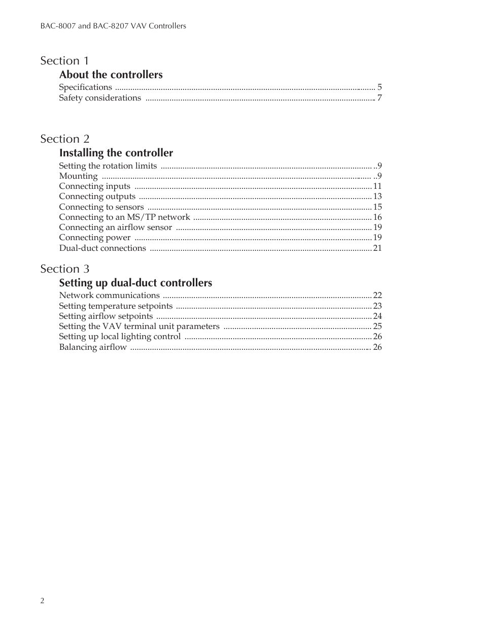 Bac-8007 draft7_ 3 | Titus Alpha BAC-8007/BAC-8207 Dual Duct User Manual | Page 2 / 26