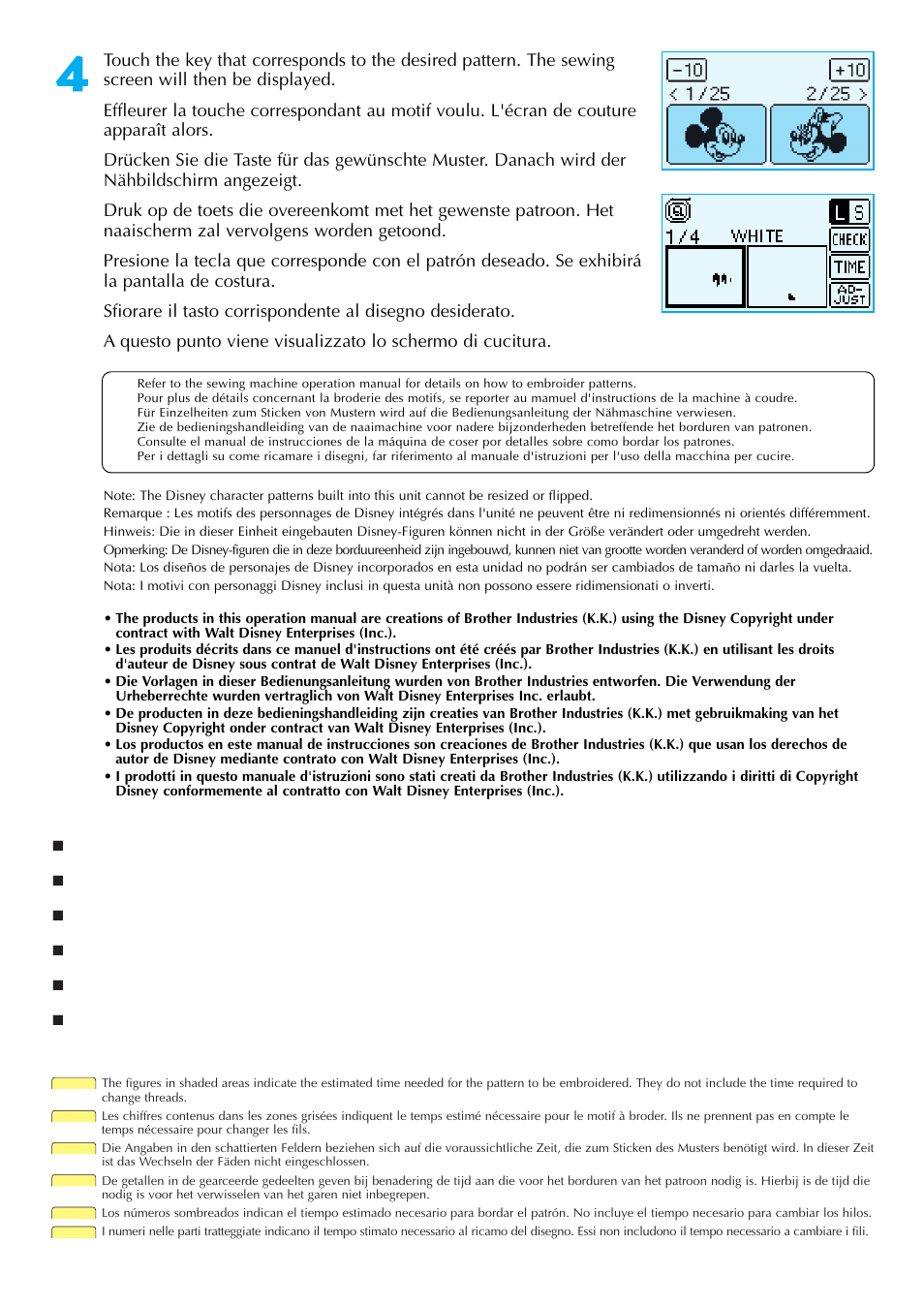 Brother DISNEY SE-270D User Manual | Page 4 / 8