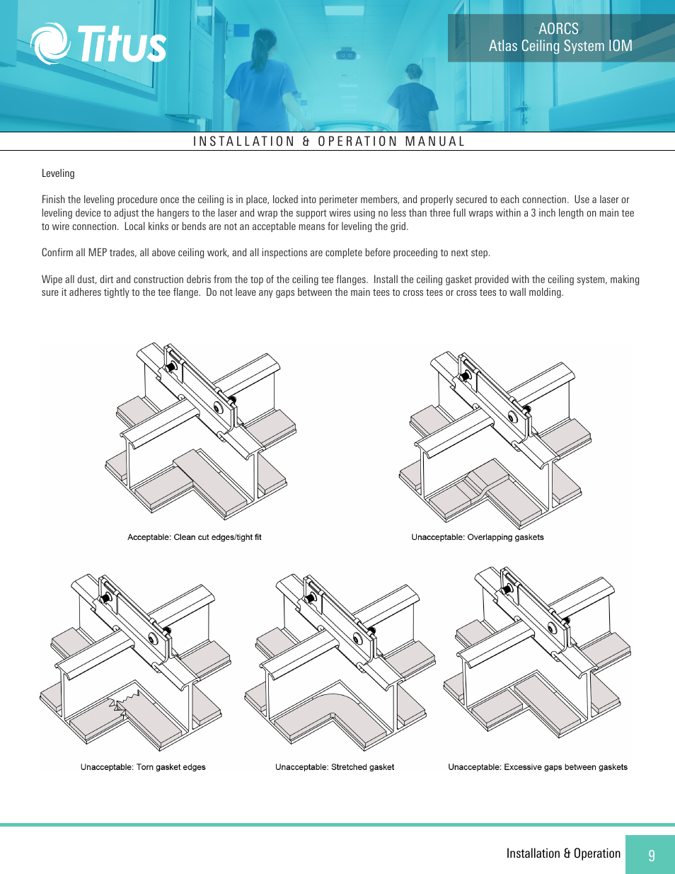 Titus Atlas Operating Room Ceiling System (AORCS) User Manual | Page 9 / 10