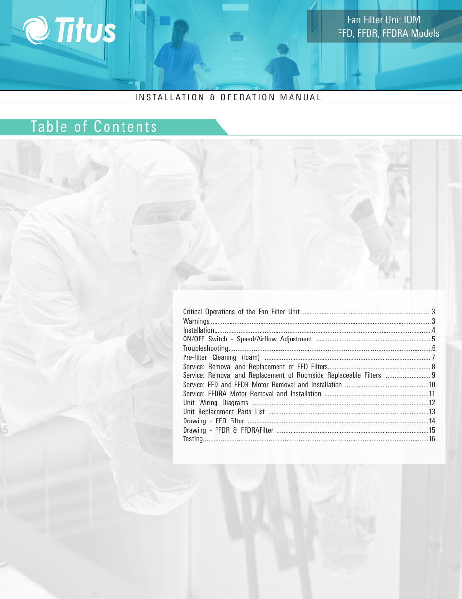 Titus FFD/FFDR/FFDRA User Manual | Page 2 / 16