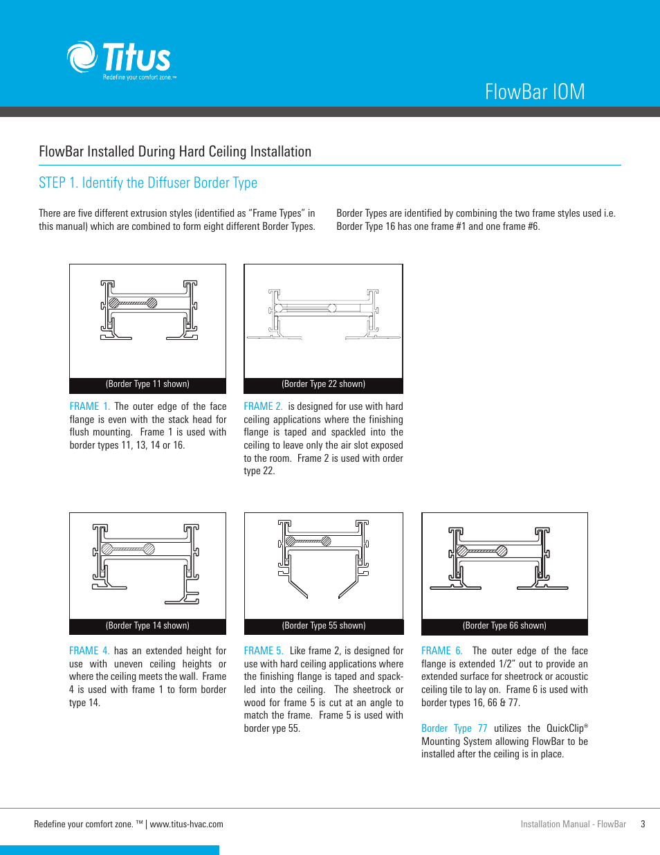 Flowbar iom | Titus FlowBar IOM User Manual | Page 3 / 16