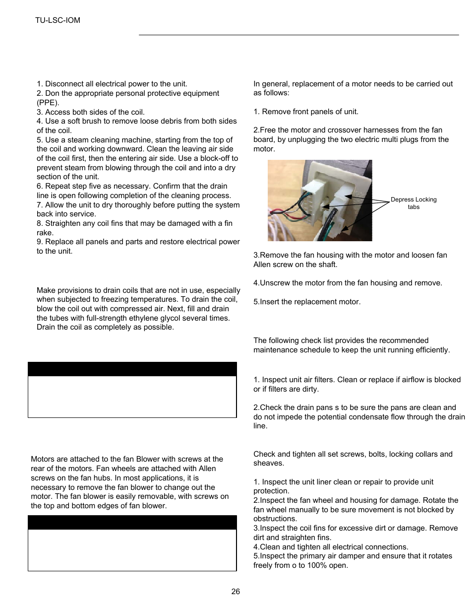 Maintenance (cont) | Titus LSC IOM User Manual | Page 26 / 27