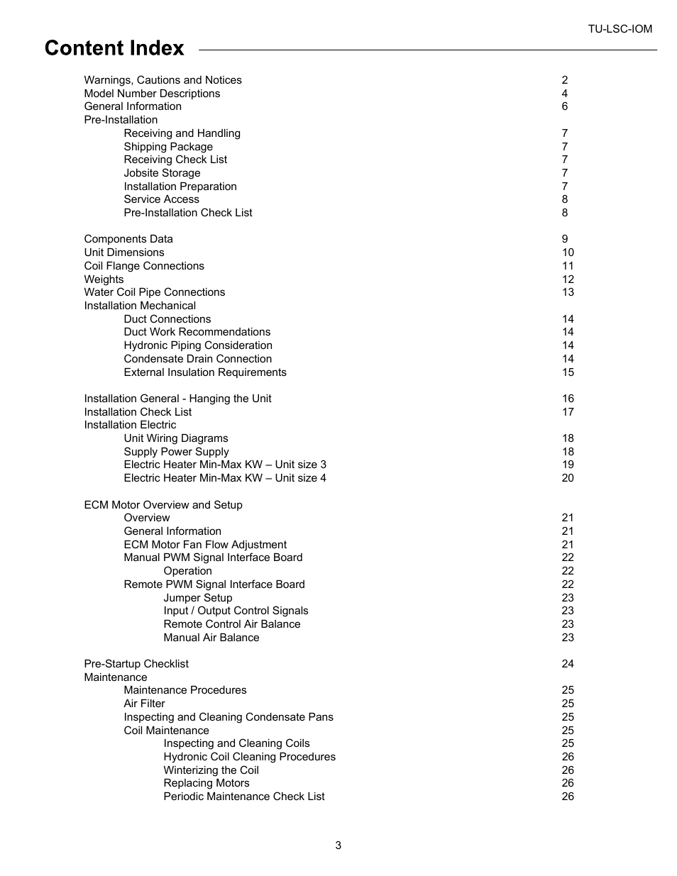 Titus LSC IOM User Manual | Page 3 / 27