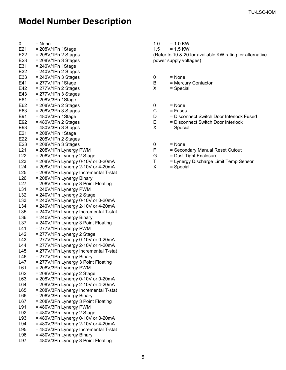 Titus LSC IOM User Manual | Page 5 / 27