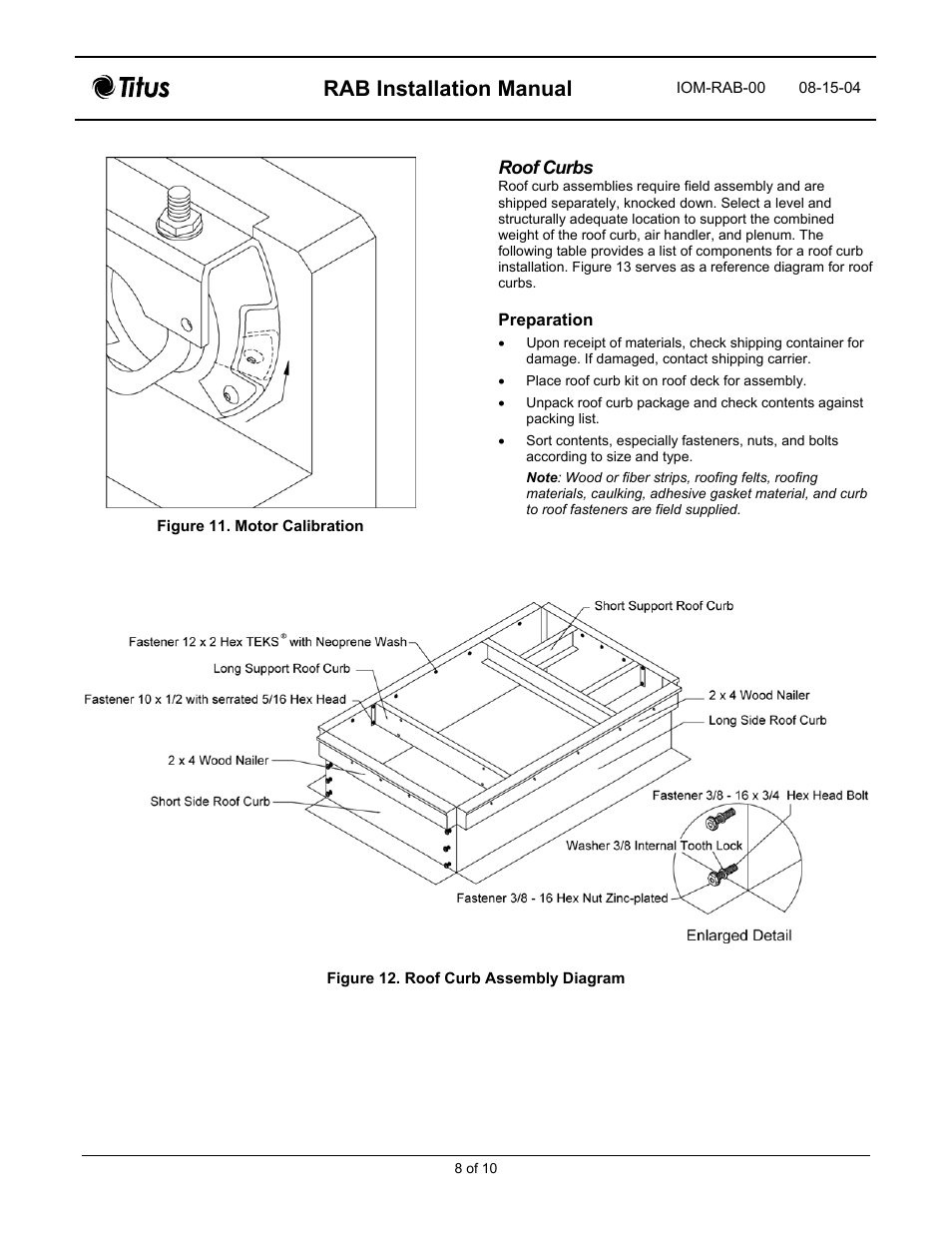 Rab installation manual | Titus RAB IOM User Manual | Page 8 / 12