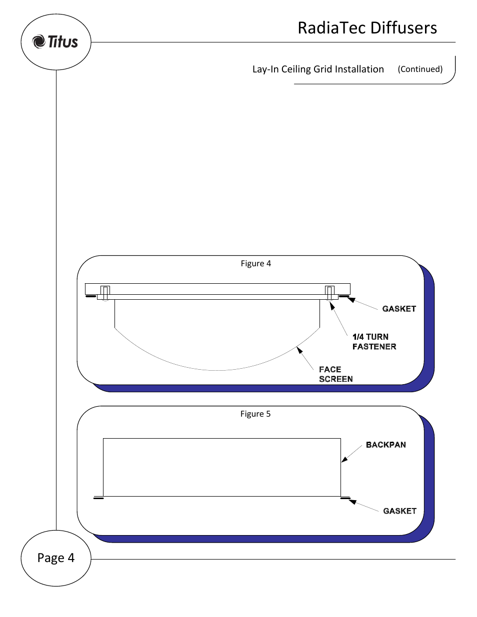 Radiatec diffusers, Page 4 | Titus RadiaTec IOM User Manual | Page 4 / 9