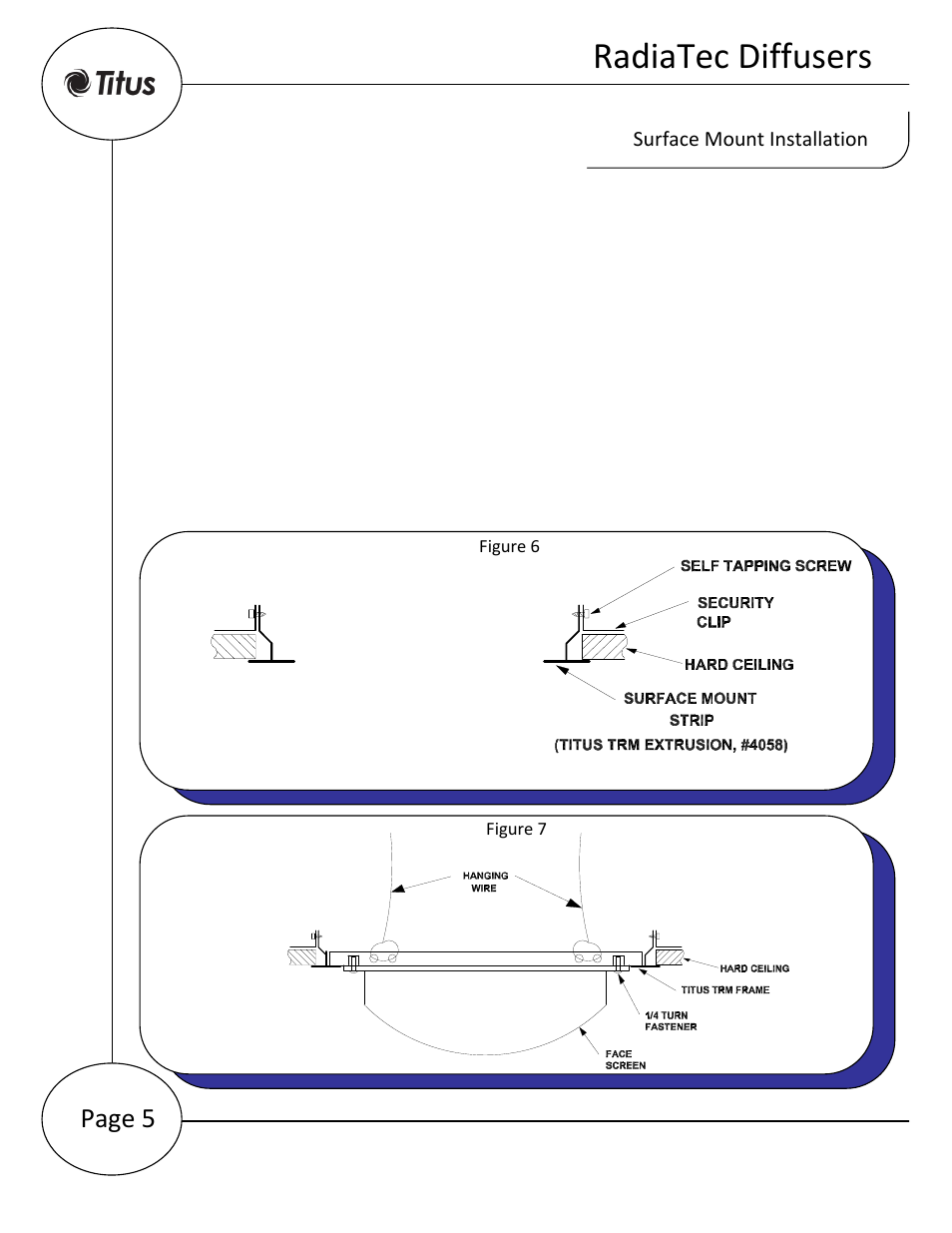 Radiatec diffusers, Page 5 | Titus RadiaTec IOM User Manual | Page 5 / 9