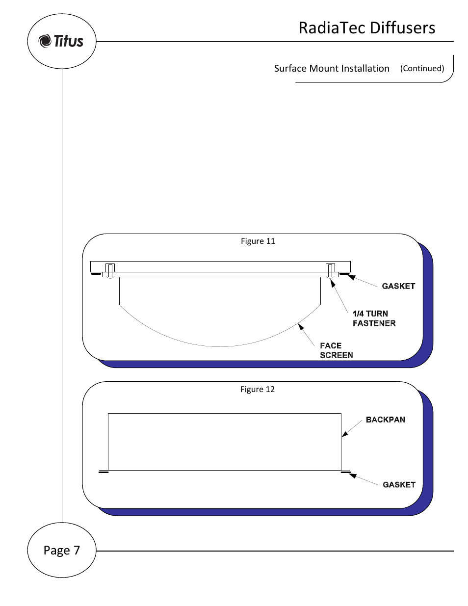 Radiatec diffusers, Page 7 | Titus RadiaTec IOM User Manual | Page 7 / 9