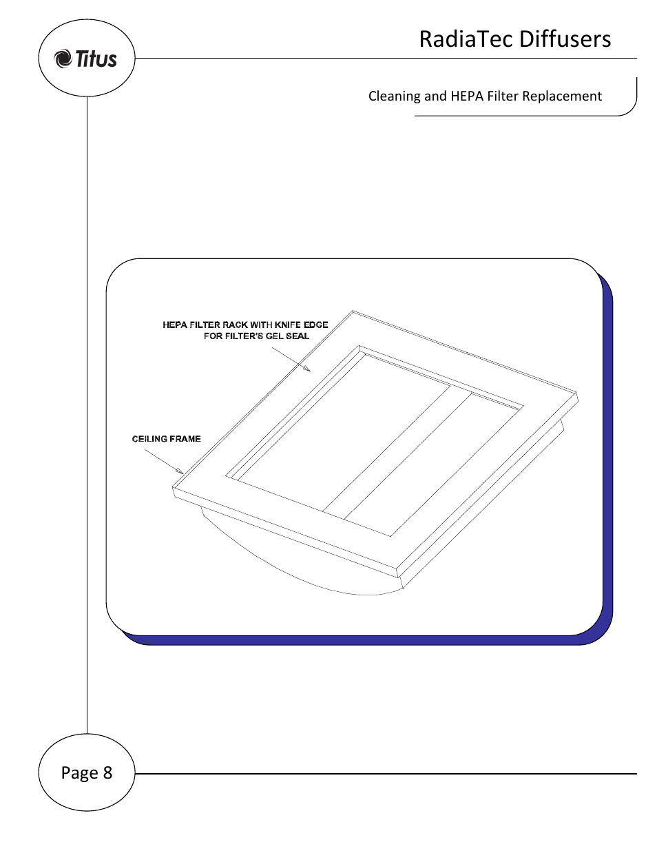 Radiatec diffusers | Titus RadiaTec IOM User Manual | Page 8 / 9